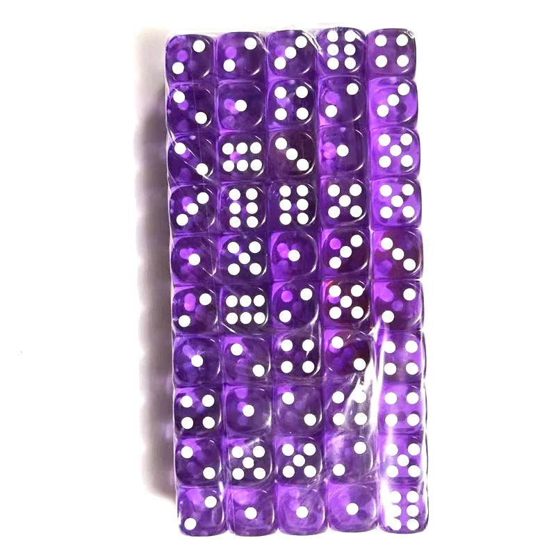 Translucent Acrylic D6 Dice Set – 100 Multicolor Dice for RPG & Board Games