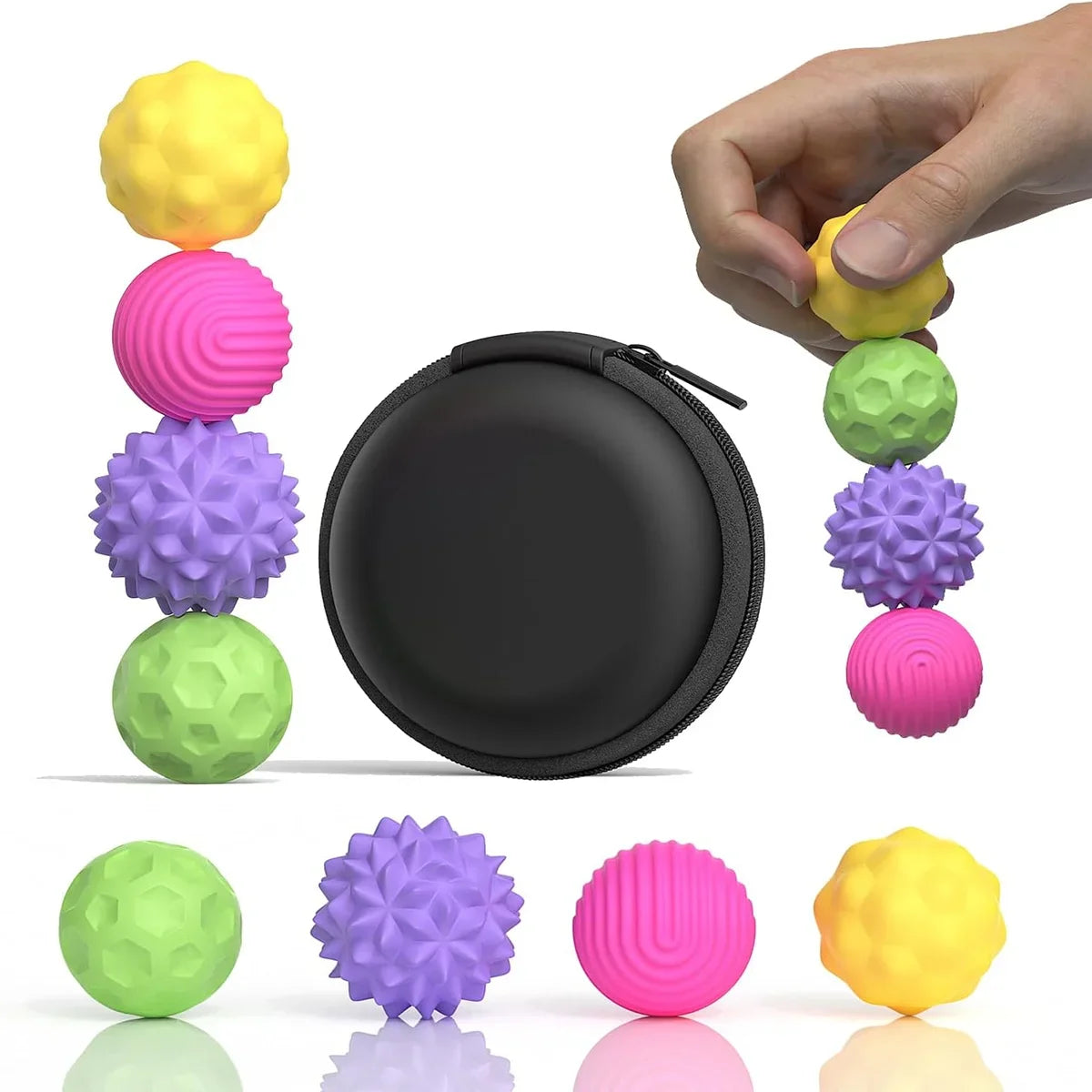 Magnetic Sensory Fidget Balls with Silicone Shell