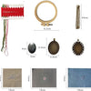 Embroidery Necklace Pendant Starter Kit with Hoop and 3 Patterns
