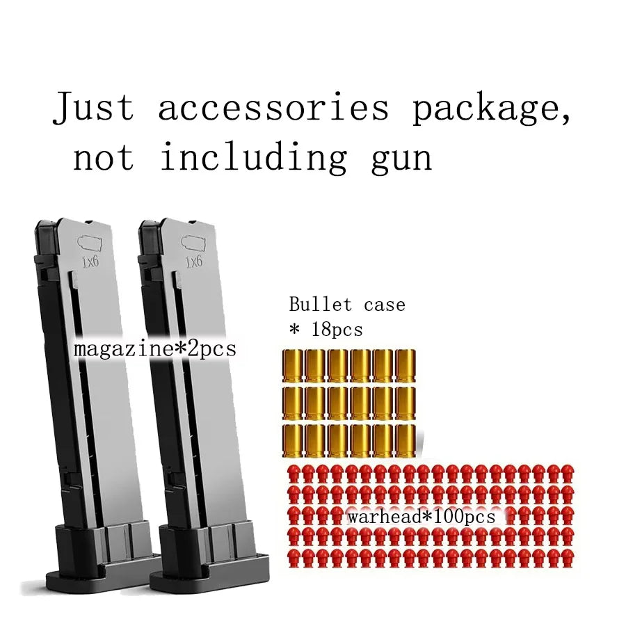 Realistic Shell-Ejecting Blowback Toy Pistol with Soft Bullets