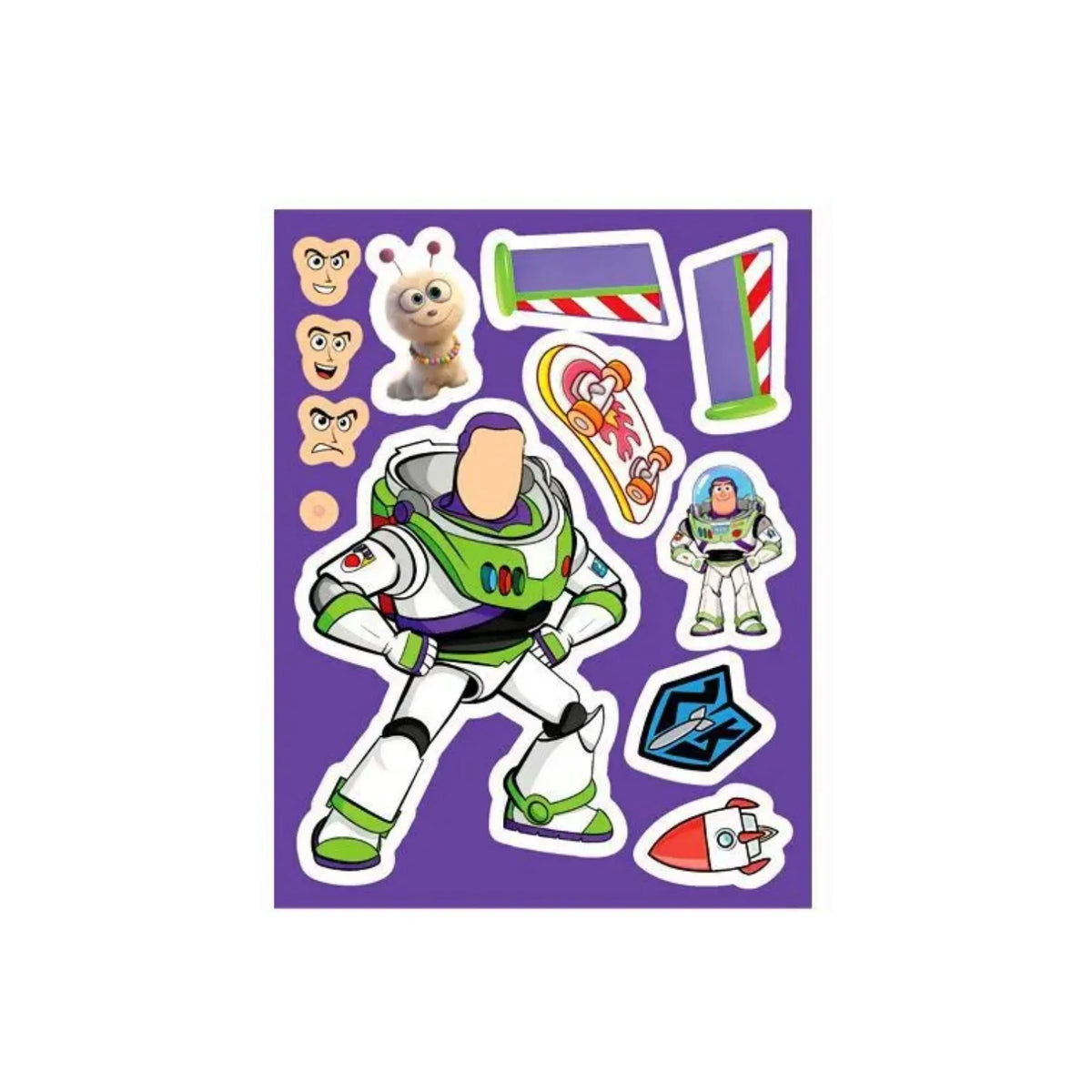 Toy Story Make a Face Sticker Set - Reusable Puzzle Stickers for Kids