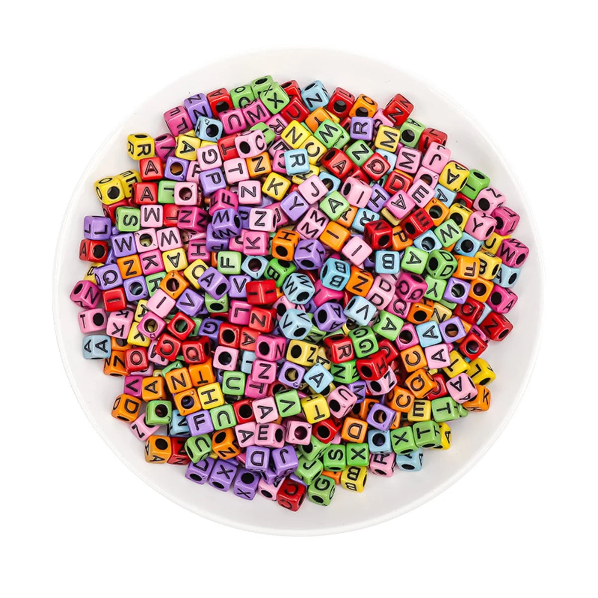 Acrylic Alphabet Cube Beads for DIY Jewelry Making