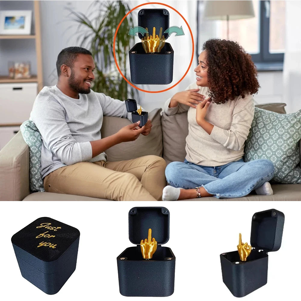 Funny Middle Finger Prank Gift Box - Hilarious Gag Gift for Birthdays, Christmas & More