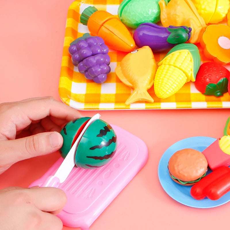 Pretend Play Food Cutting Set for Kids – Educational Fruit & Vegetable Toy