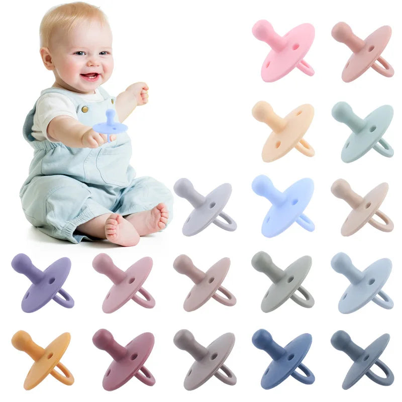 Soft Silicone Baby Pacifier with Clip Chain