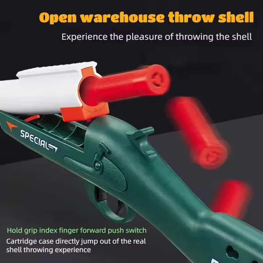 Mini Shell-Ejecting Toy Rifle with Soft Bullets