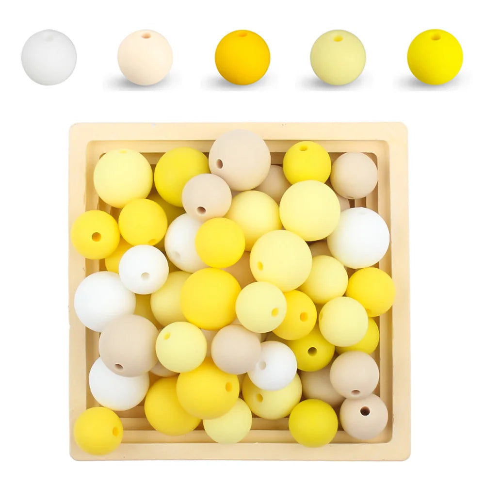 12mm Silicone Beads for DIY Jewelry Making & Crafts (20/50/100 Pack)