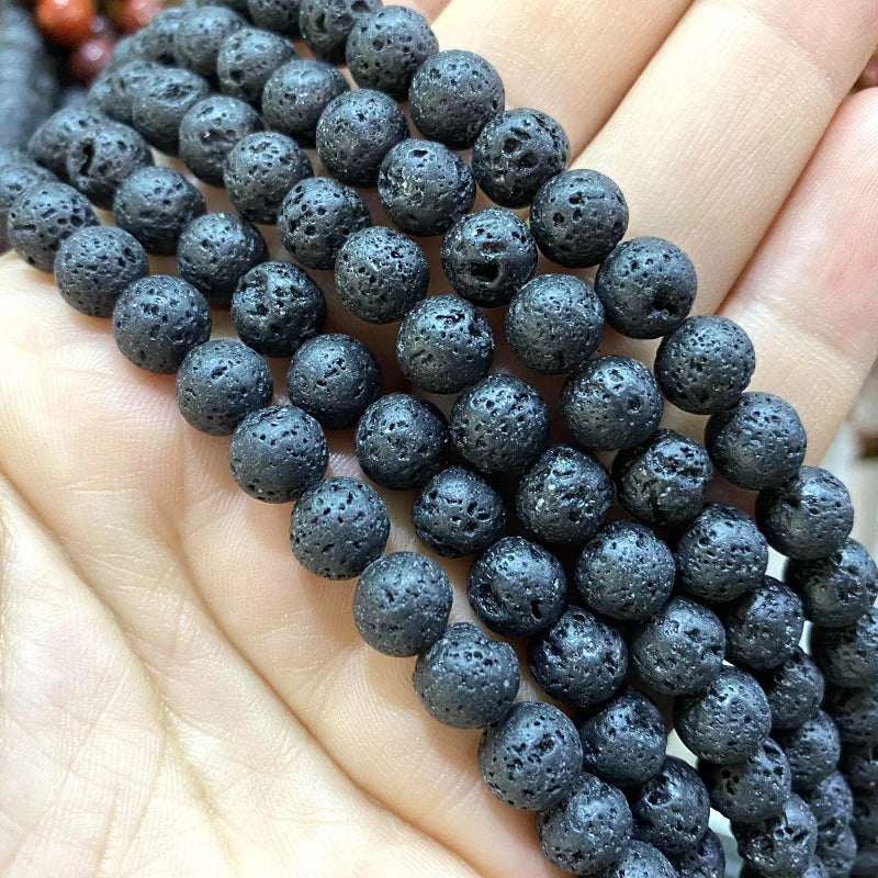 Natural Stone Beads for Jewelry Making - Lava, Tiger Eye, Agate & More
