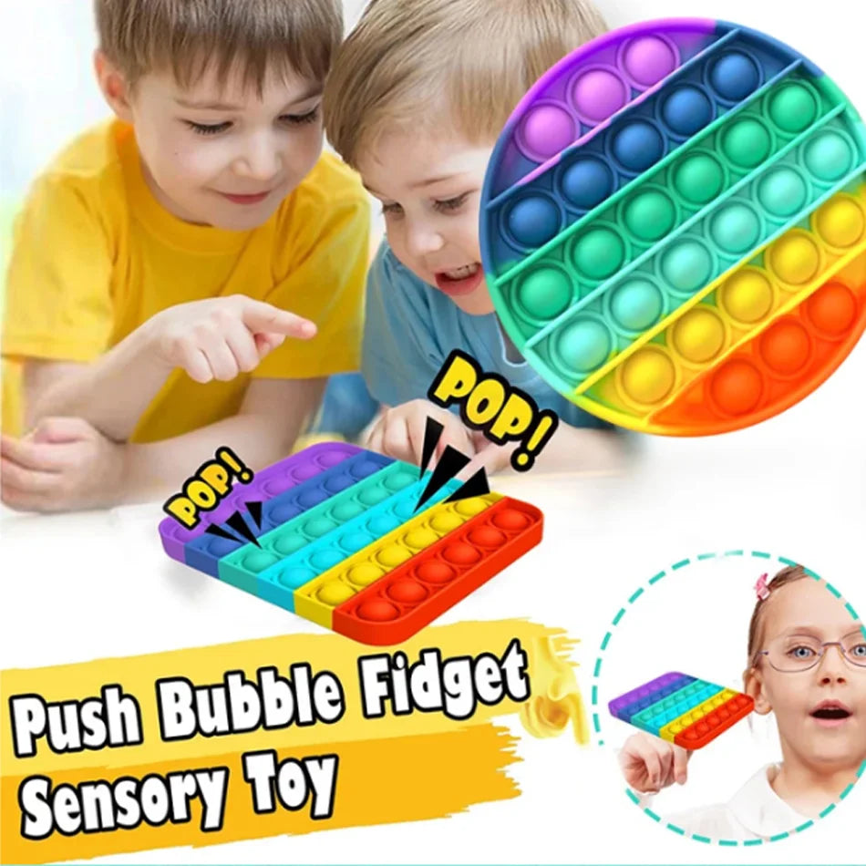 Rainbow Pop Sensory Fidget Toy for Stress Relief