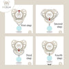 Wooden Baby Pacifier Clip with Crochet Charms