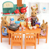 Miniature Dollhouse Refrigerator Kitchen Playset