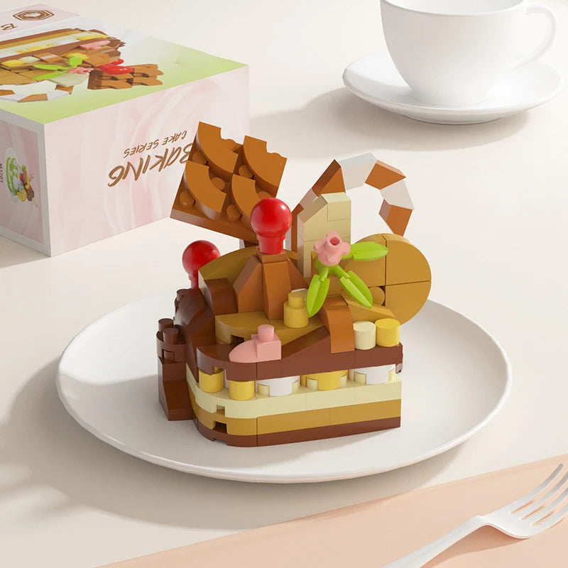 Cake-Shaped Building Block Set for Creative Home Décor