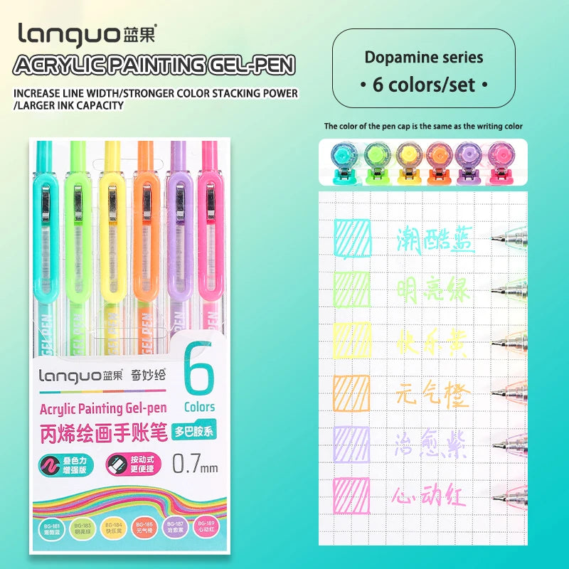 12 Color Acrylic Gel Pen Set
