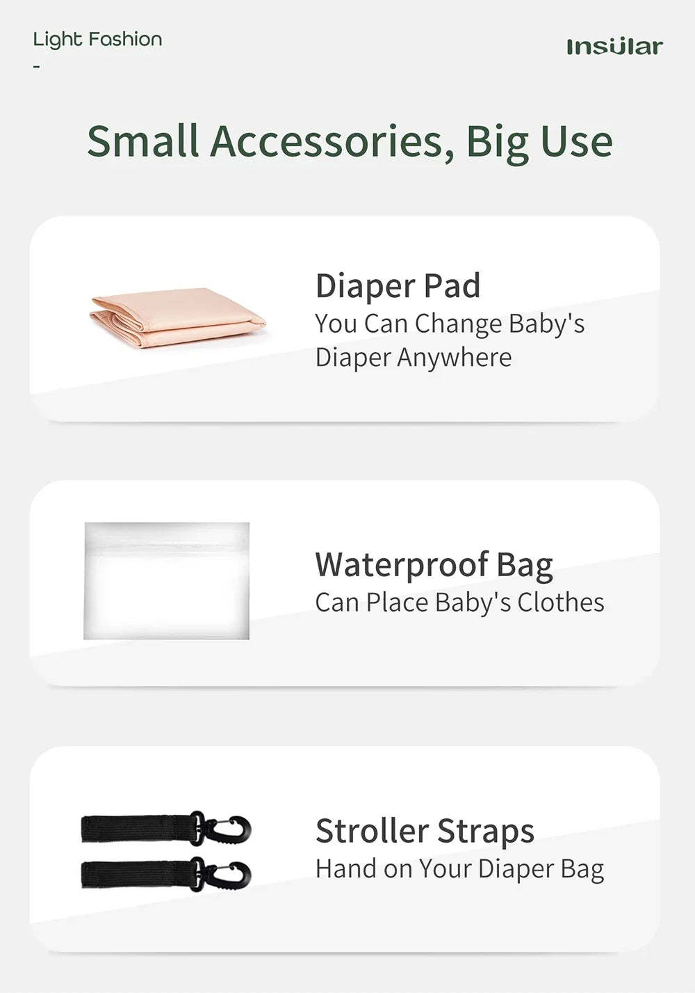 Large-Capacity Waterproof Diaper Backpack for Parents on the Go