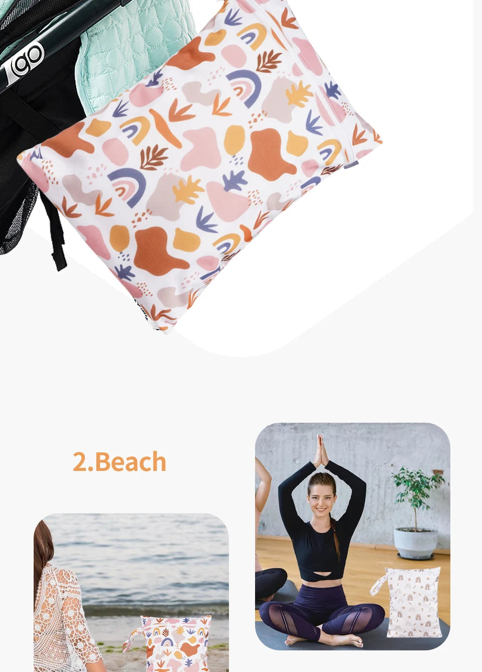 Reusable Waterproof Diaper Covers with Travel Wet Bags
