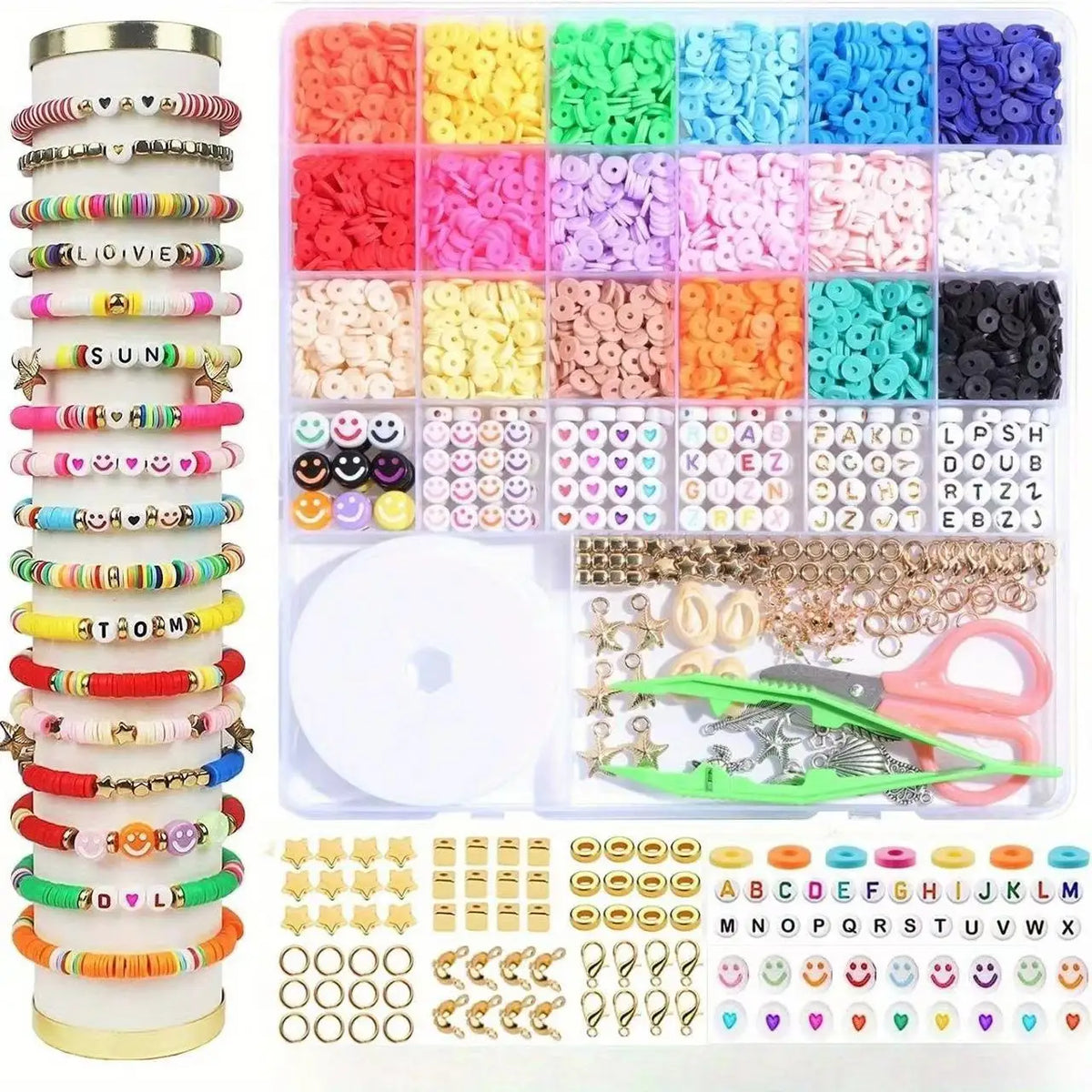 Polymer Clay Beads Assortment for DIY Jewelry Making