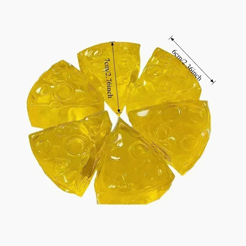 Squishy Mochi Cheese Fidget Toy for Stress Relief