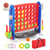 4-in-1 Giant Outdoor Game Set with Basketball Hoop & Ring Toss