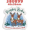 Glitter acrylic flatback resin cabochons for DIY crafts in a Christmas theme featuring reindeer.