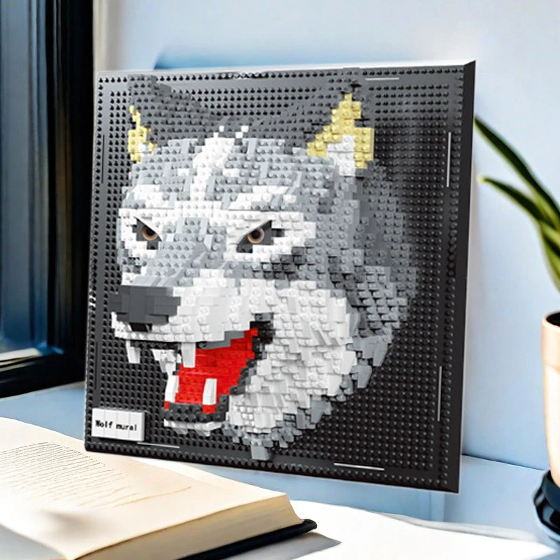 3D Mosaic Art Building Block Set — Shark, Eagle & Parrot Designs