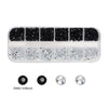 12-Color Glass AB Rhinestone Nail Art Kit