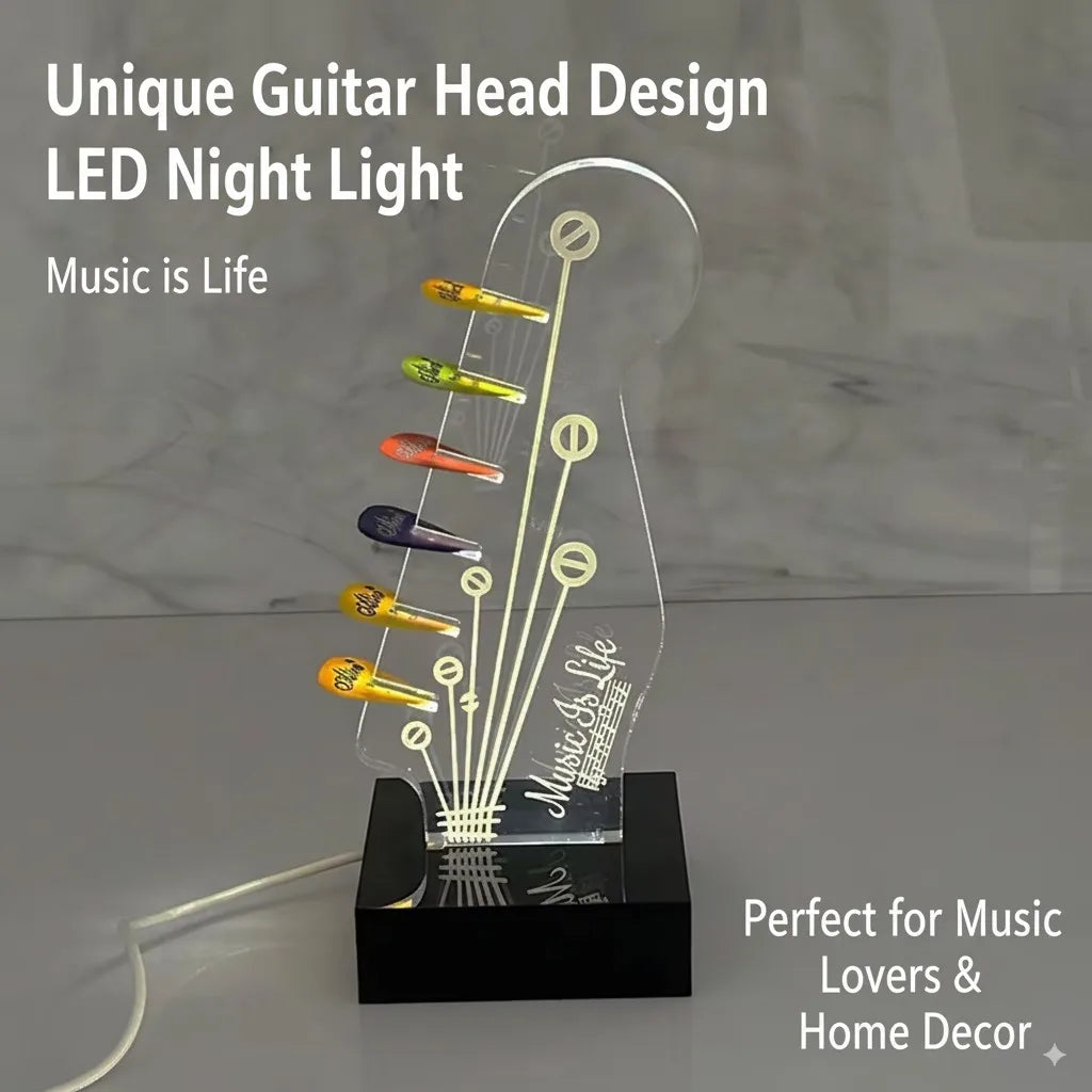 Illuminated Acrylic Guitar Pick Display Stand