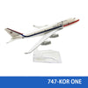 Diecast model of a Korean airline Boeing airplane with the text KOREA and 대한민국