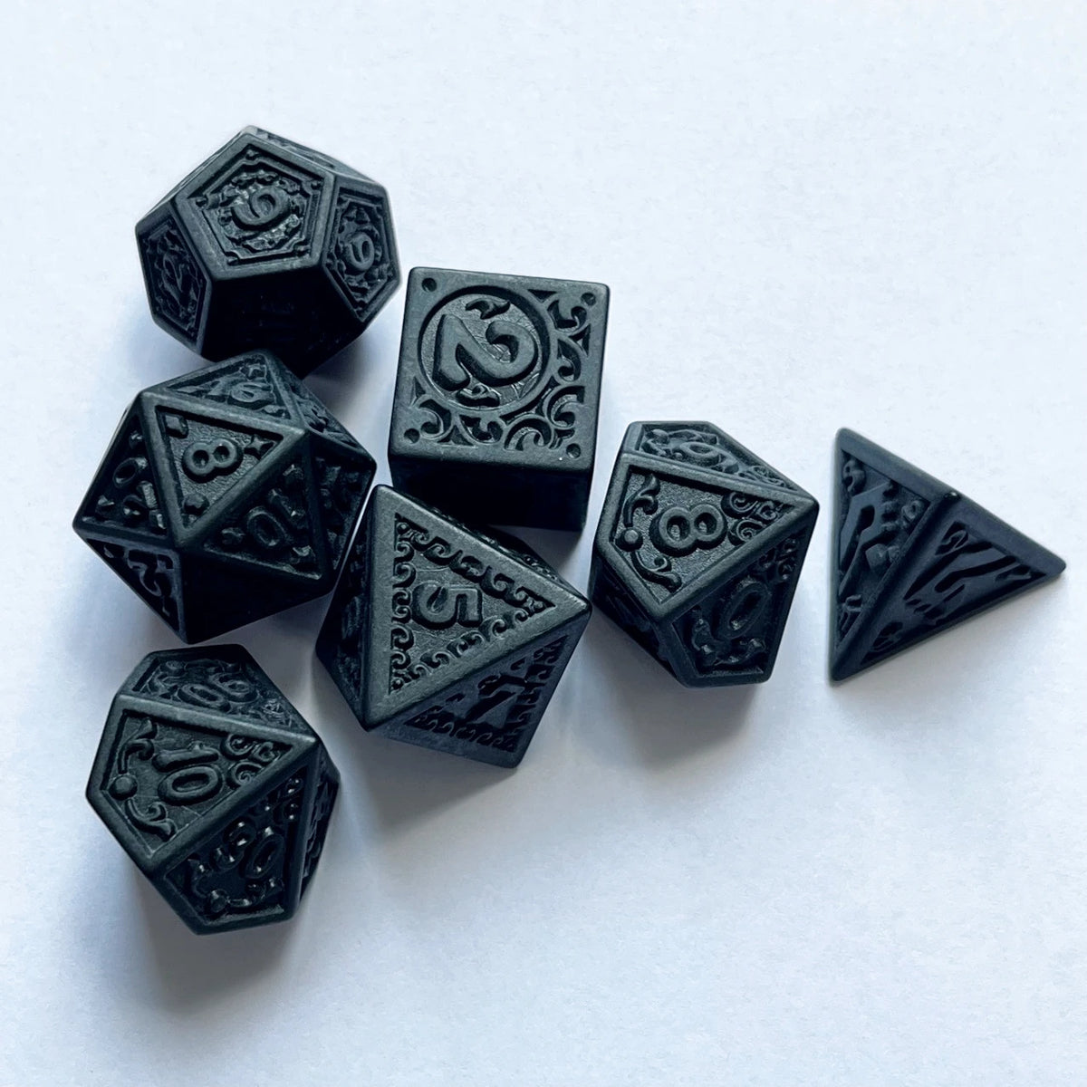 Vintage Retro Polyhedral Dice Set for Tabletop RPG Gaming
