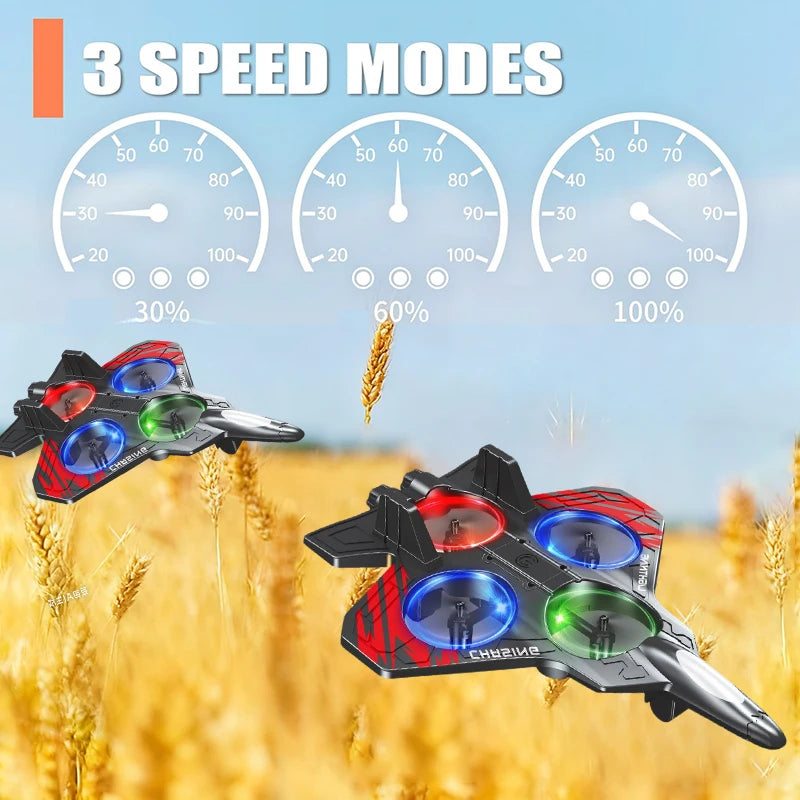 Foam RC Stunt Airplane with LED Lights and 360° Flips