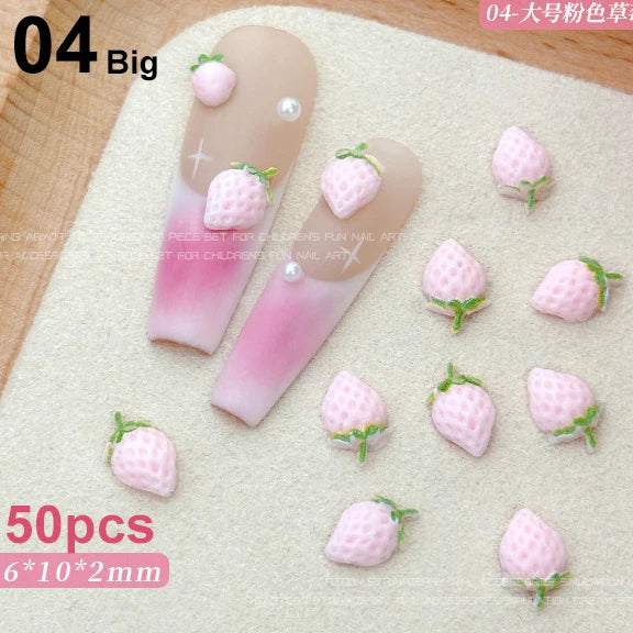 Fruit & Floral Resin Nail Art Decorations
