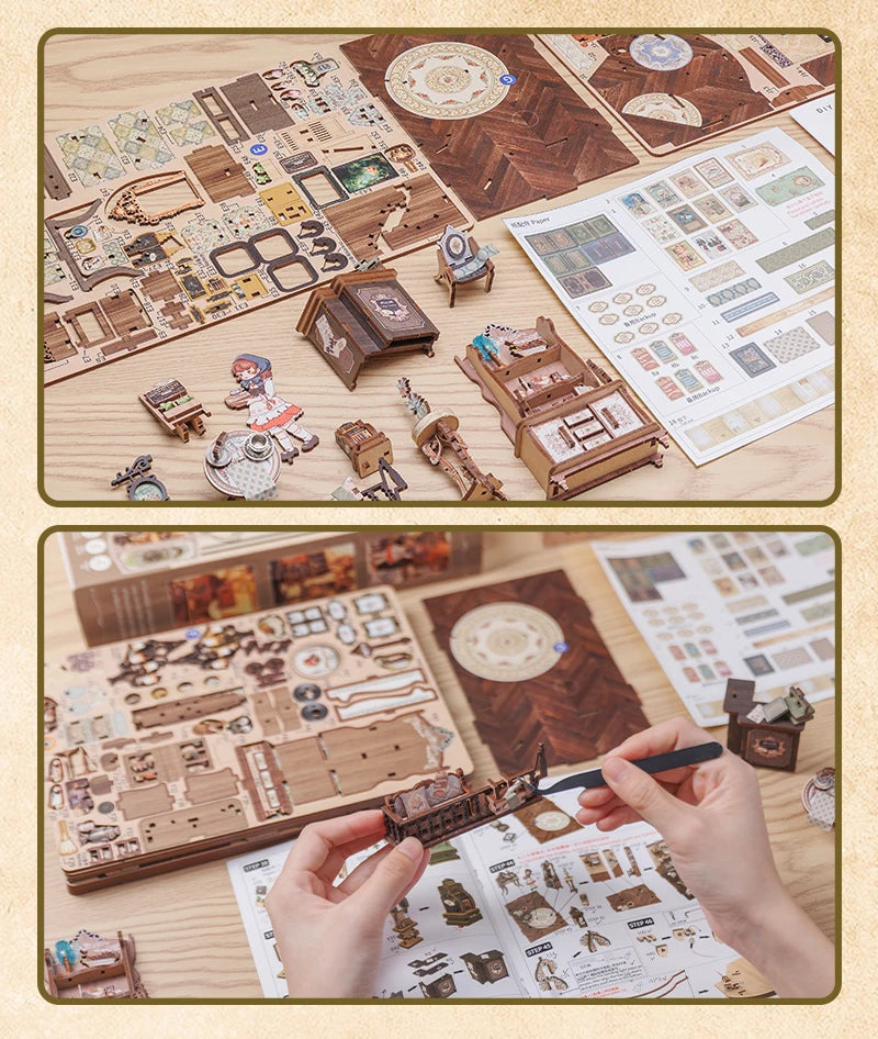 Eternal Bookstore DIY Book Nook Kit with LED Lighting