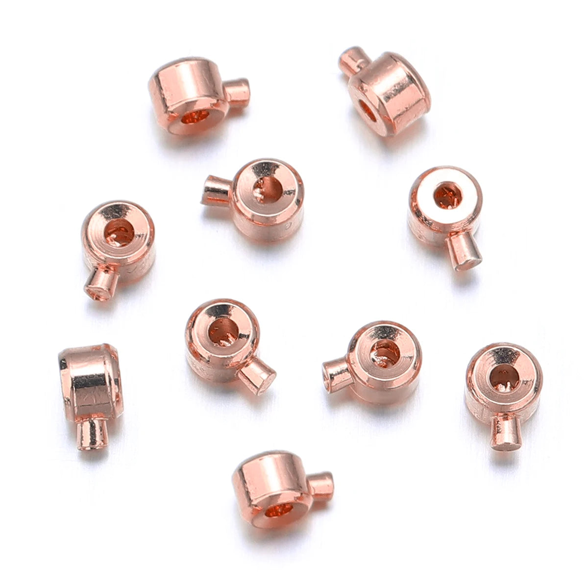 Metal Crimp End Beads for Jewelry Making - Stopper and Positioning Clasps