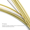 Close-up of TX Series single-layer nano-coated phosphor bronze guitar strings showing the winding texture.