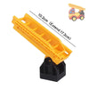 Yellow plastic traffic vehicle building blocks set with trucks and buses