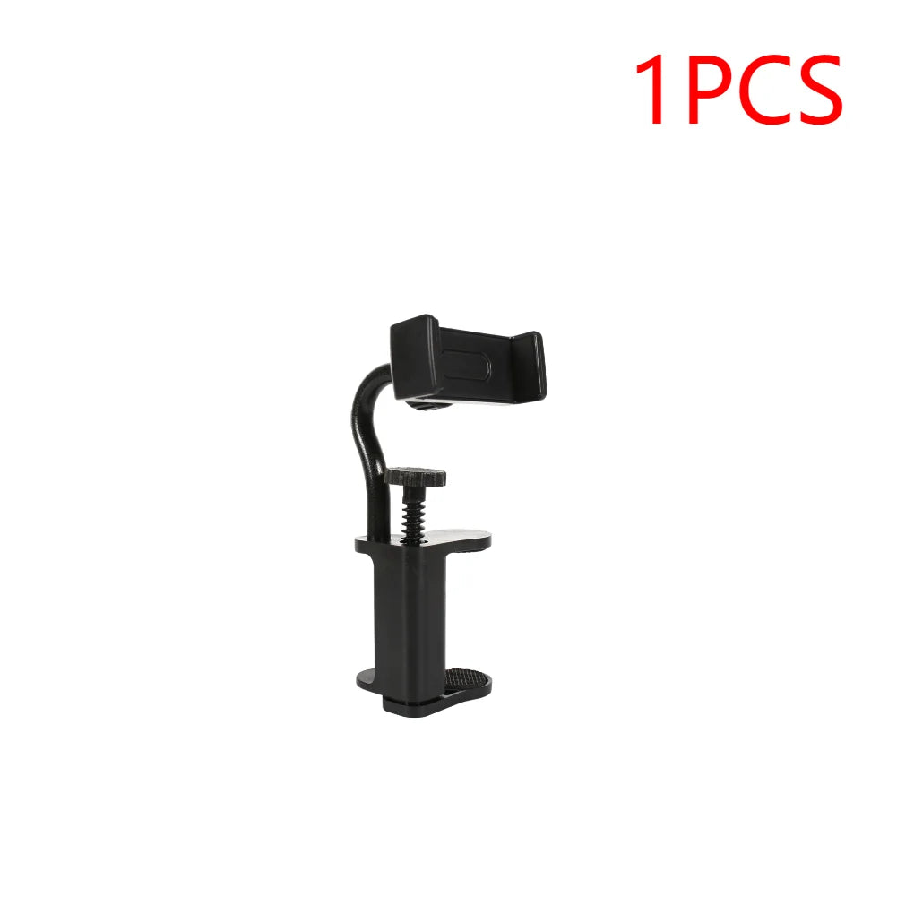 Black adjustable guitar phone holder clamp for hands-free streaming and recording