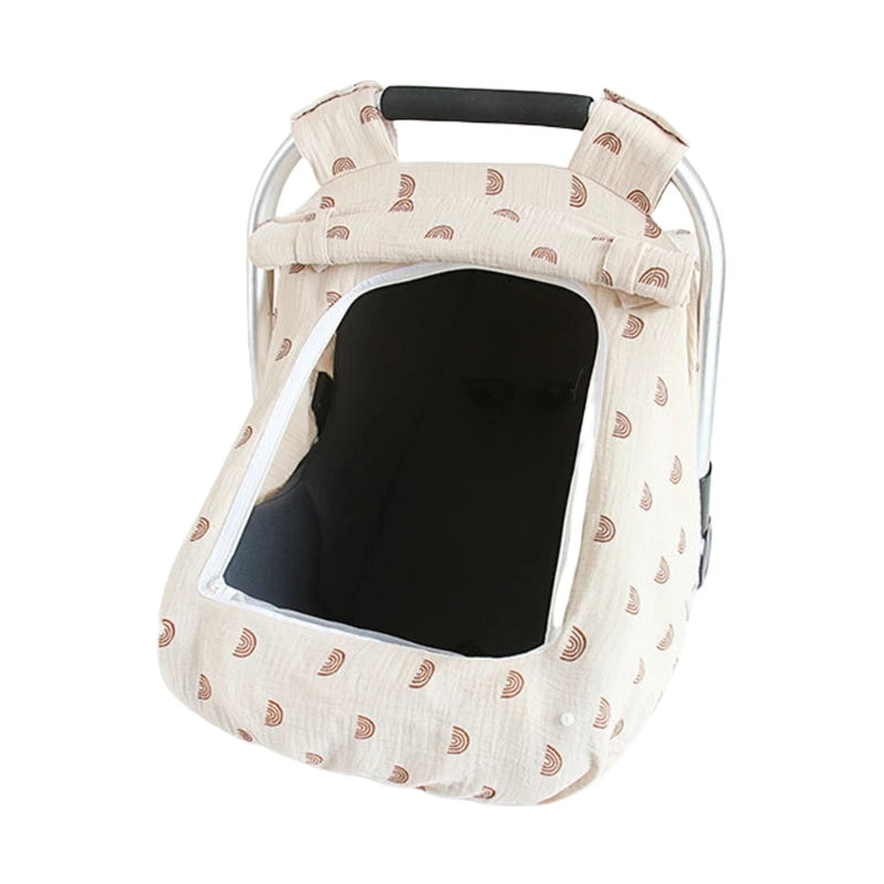 2-in-1 Baby Car Seat Cover with Sun Shade and Mosquito Net