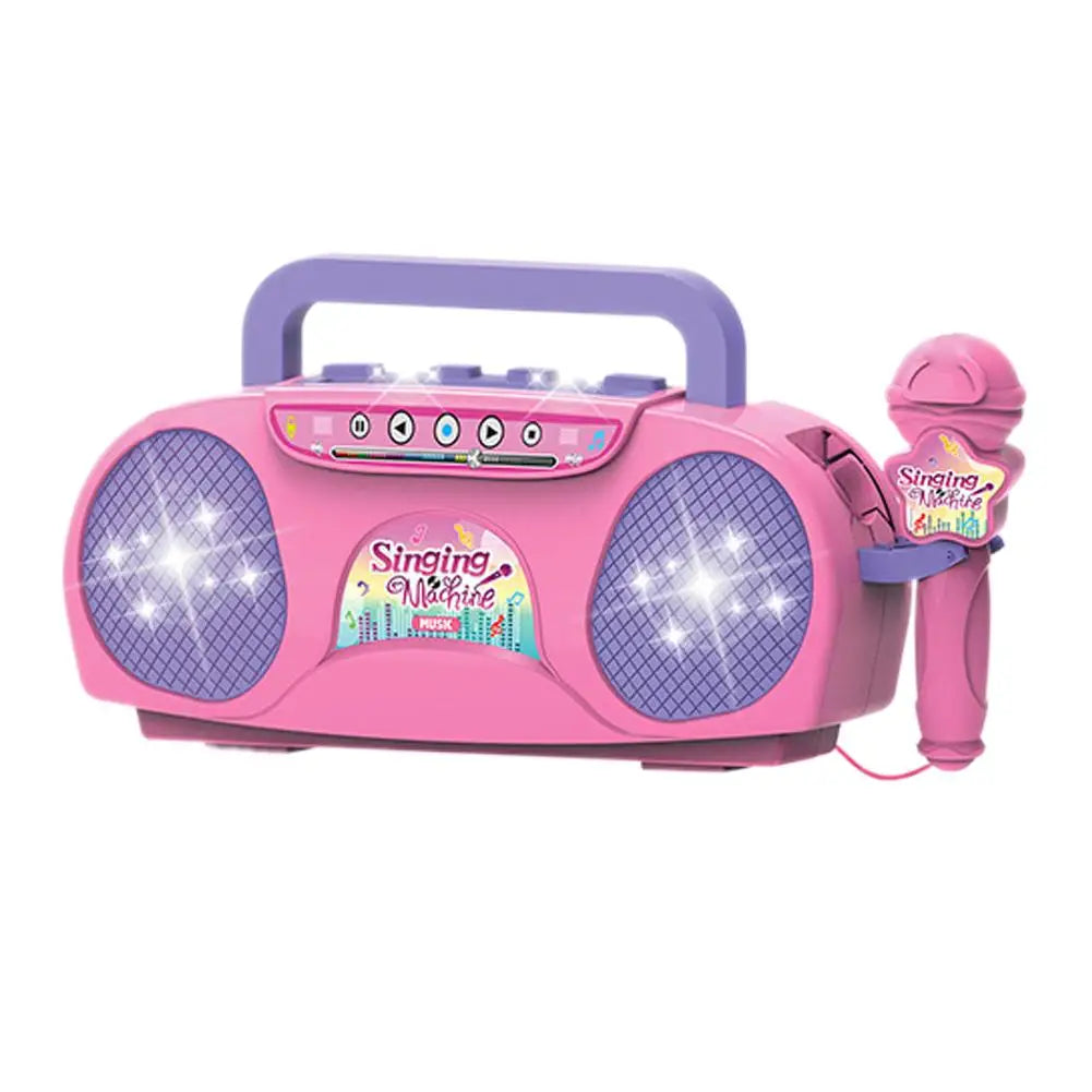 Kids Karaoke Machine with Microphone and Light Effects