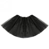 Black three-layer tutu skirt for girls with a sheer tulle fabric.