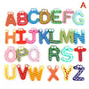 A set of wooden magnetic alphabet letters A through Z for kids learning