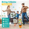 A family is playing with an interactive talking cactus toy that features music, dance, and voice recording.
