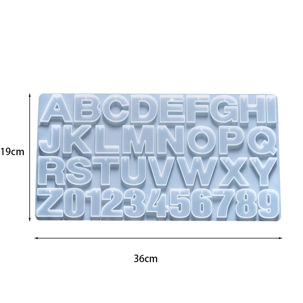 Alphabet & Number Silicone Mold for Epoxy Resin Jewelry Making