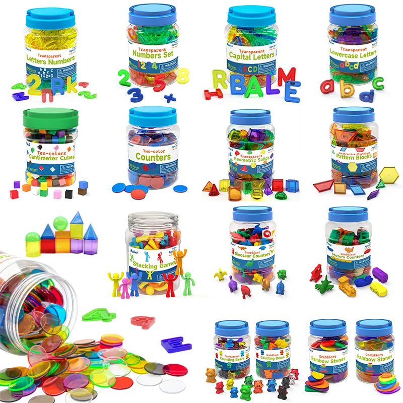 Montessori Light Table Sorting Blocks for Sensory Learning