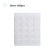 A sheet of 100 pre-waxed cotton candle wicks with metal sustainer tabs.