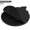 A black hook and loop patch with a cover is shown, featuring a textured felt piece.