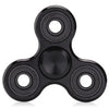 A black aluminum alloy fidget spinner with a precision bearing and four decorative holes.