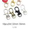 A collection of 10 stainless steel magnetic clasps for jewelry making in various gold and silver finishes.