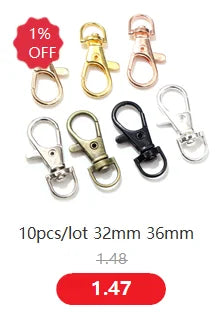 A collection of 10 stainless steel magnetic clasps for jewelry making in various gold and silver finishes.