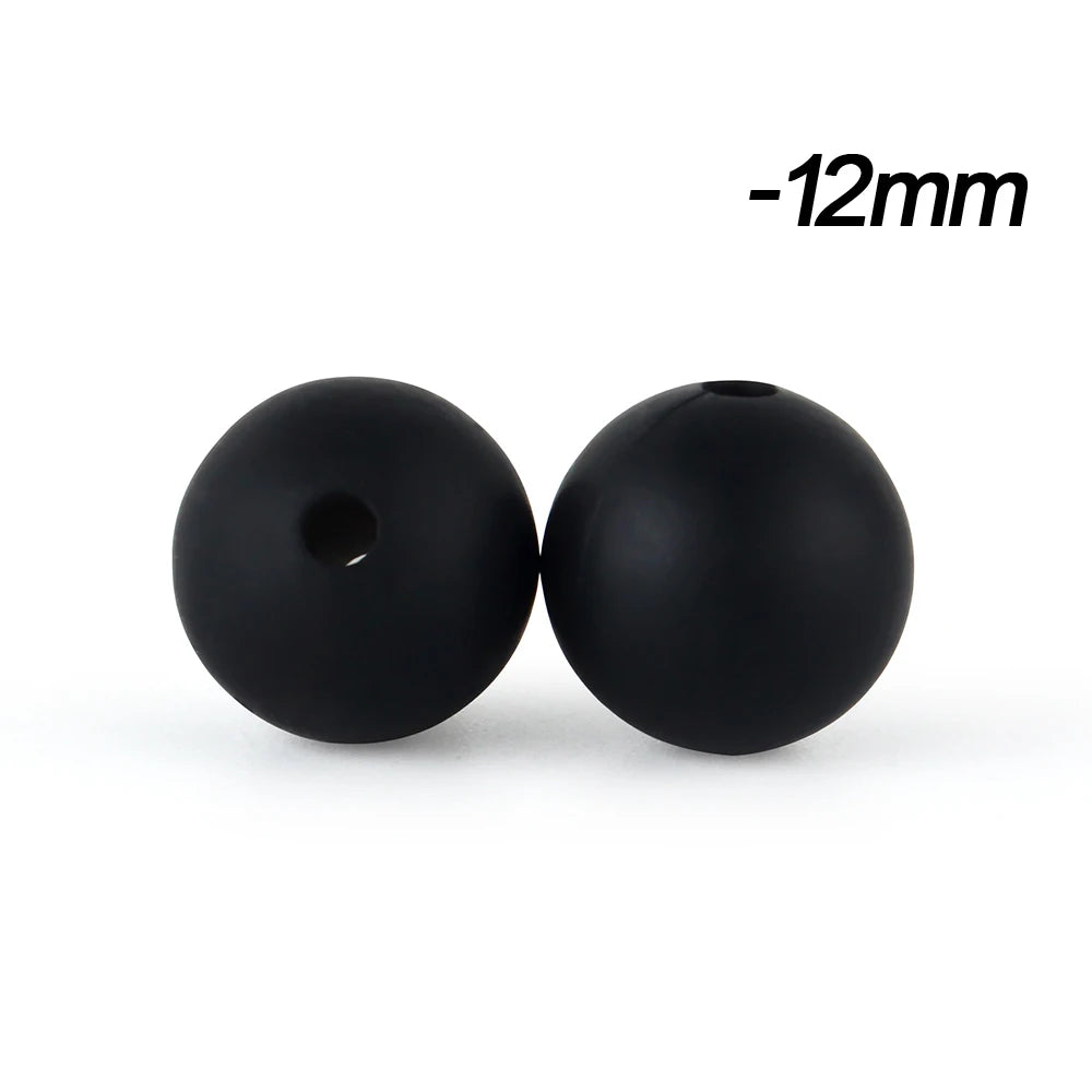 12mm Silicone Beads for DIY Jewelry Making & Crafts (20/50/100 Pack)