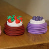 Cute Cartoon Cake Fidget Keychain – Stress Relief Clicker Toy