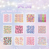 A collection of colorful mini deco cut film stickers in various patterns and colors for scrapbooking and DIY crafts.